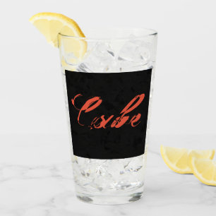 Cube neon-orange glass