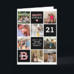 Cube Personalized Text & Photo Grid Birthday Card<br><div class="desc">Have some fun and design your own birthday card using this modern 'Happy Birthday' cube square template with a combination of custom pictures and text. Simply add your own photos and customize the text to make this card unique and personal. Colors and font can be changed by using the customize...</div>