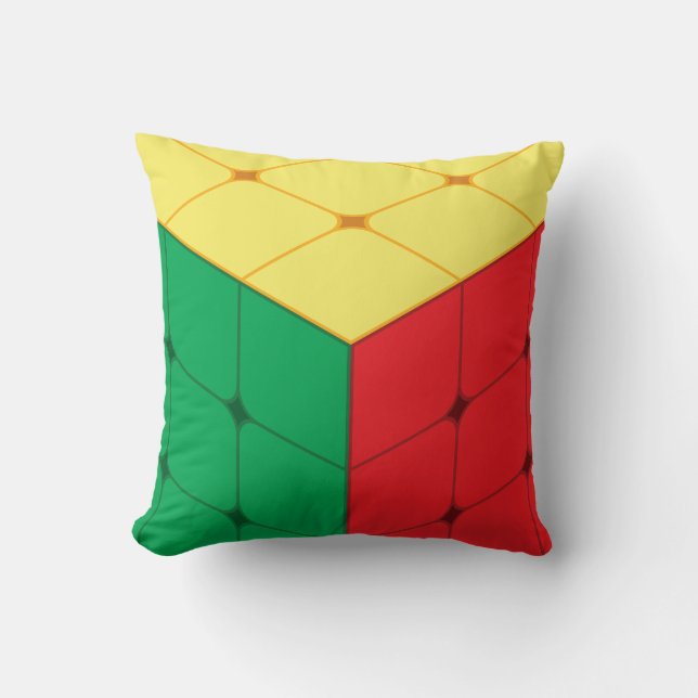 Cube Puzzle Game  Cushion (Front)