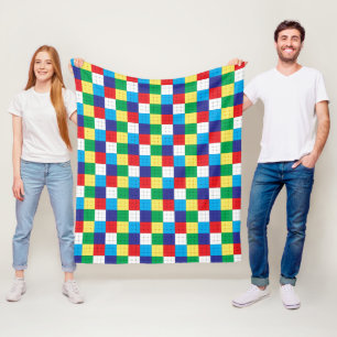 Cube Puzzle Game  Fleece Blanket
