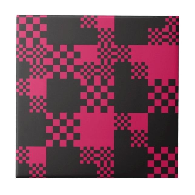 cube square block shape creative tile (Front)