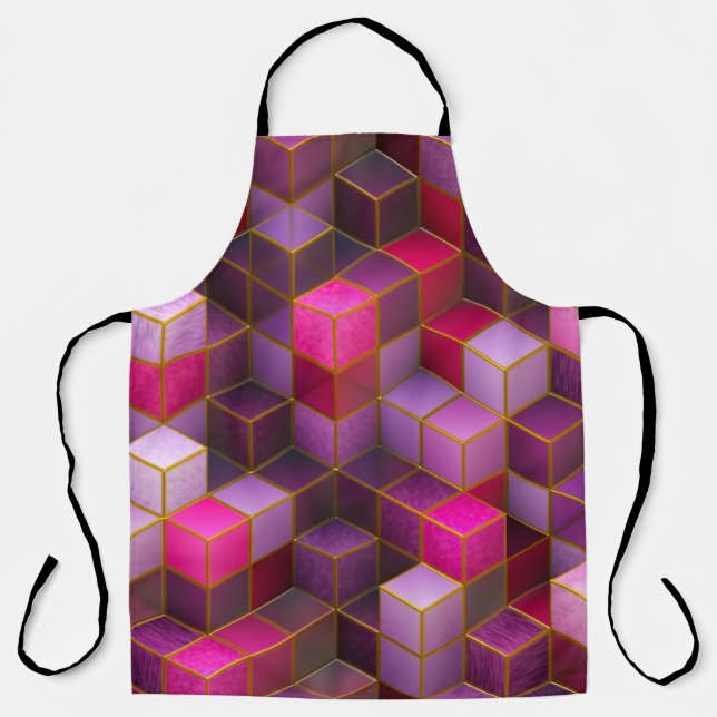 Cube surface texture background apron (Front)