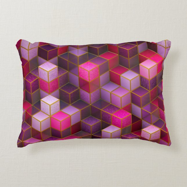 Cube surface texture background decorative cushion (Front)