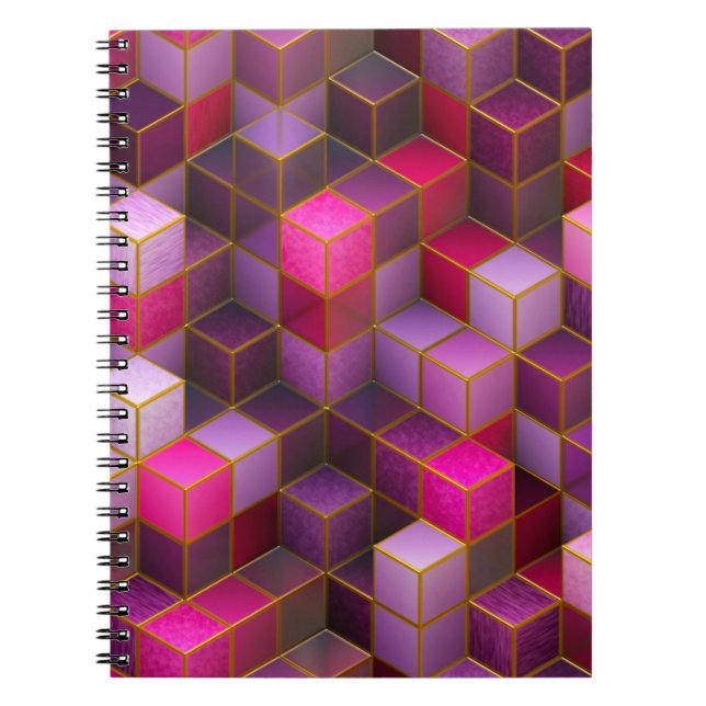 Cube surface texture background notebook (Front)