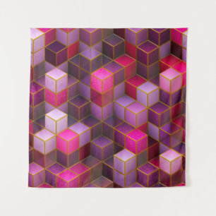 Cube surface texture background tapestry