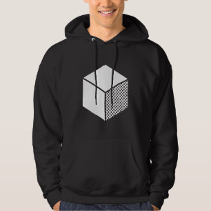 Cube - White on Dark Hoodie