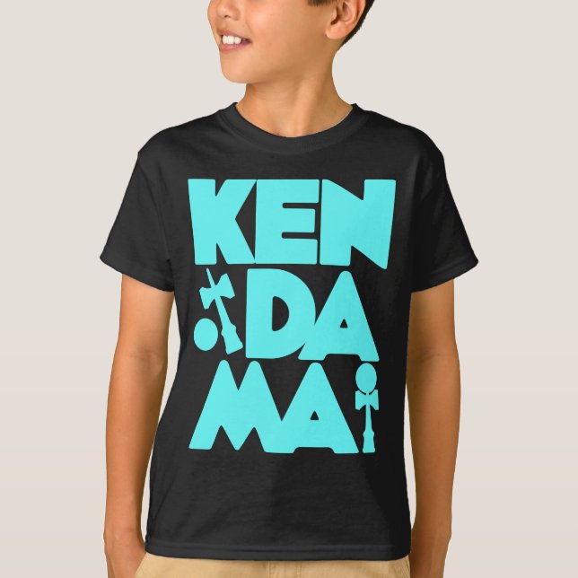 Cubed Kendama 2, blue2 T-Shirt (Front)