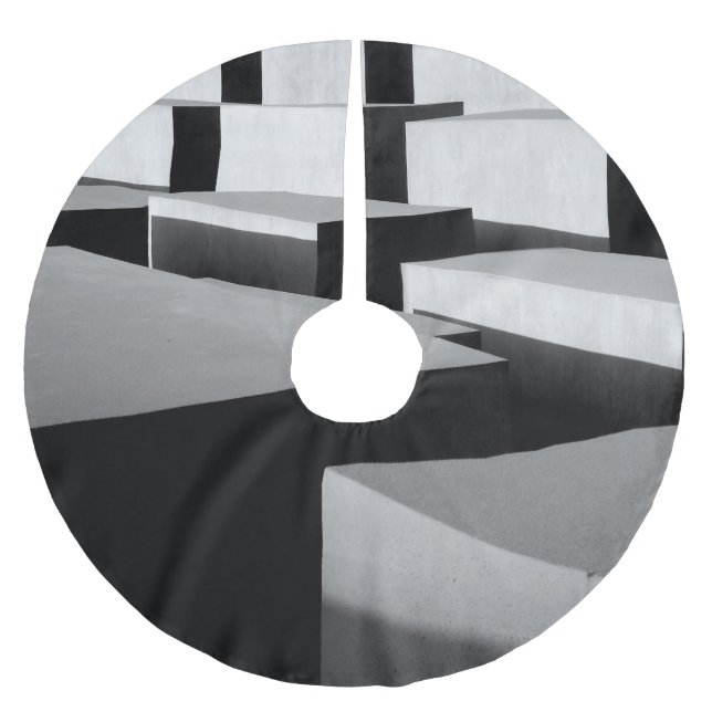 Cubes in Berlin Brushed Polyester Tree Skirt (Front)