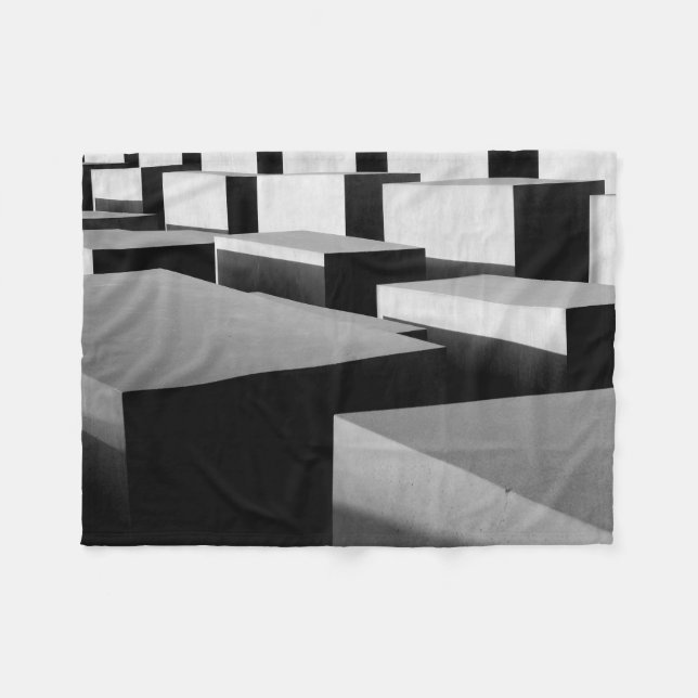 Cubes in Berlin Fleece Blanket (Front (Horizontal))