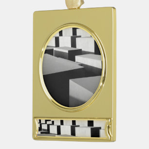 Cubes in Berlin Gold Plated Banner Ornament
