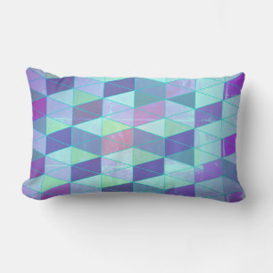 Cubes Into Triangles Geometric Pattern Lumbar Cushion