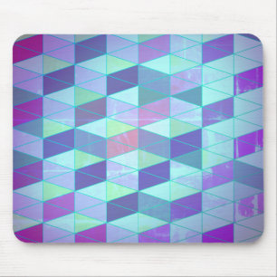 Cubes Into Triangles Geometric Pattern Mouse Pad