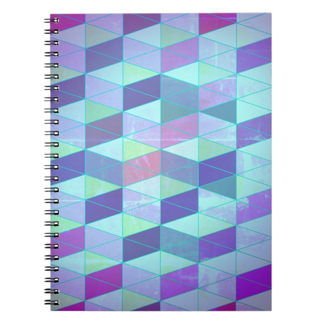 Cubes Into Triangles Geometric Pattern Notebook (Front)