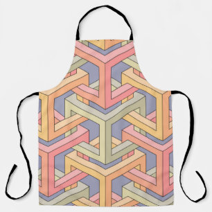 Cubes. Seamless 3D pattern. Optical illusions. Mod Apron