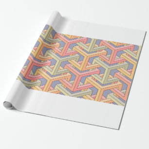 Cubes. Seamless 3D pattern. Optical illusions. Mod Wrapping Paper