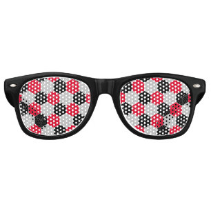 Cubic 3d pattern retro sunglasses