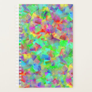 Cubic pattern in colorful colors planner