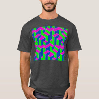 Cubic Pattern Luminous 80s T-Shirt