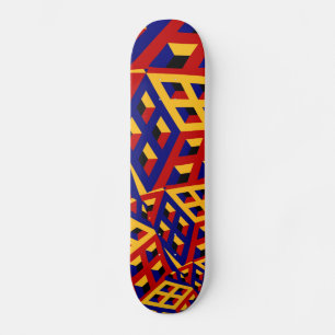 Cubic pattern skateboard