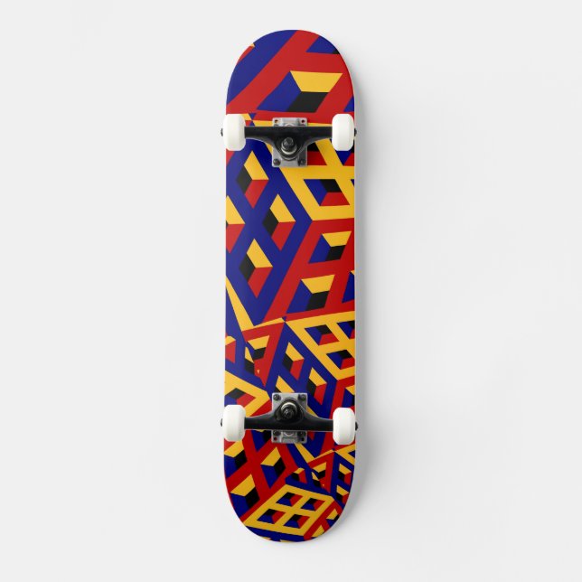 Cubic pattern skateboard (Front)