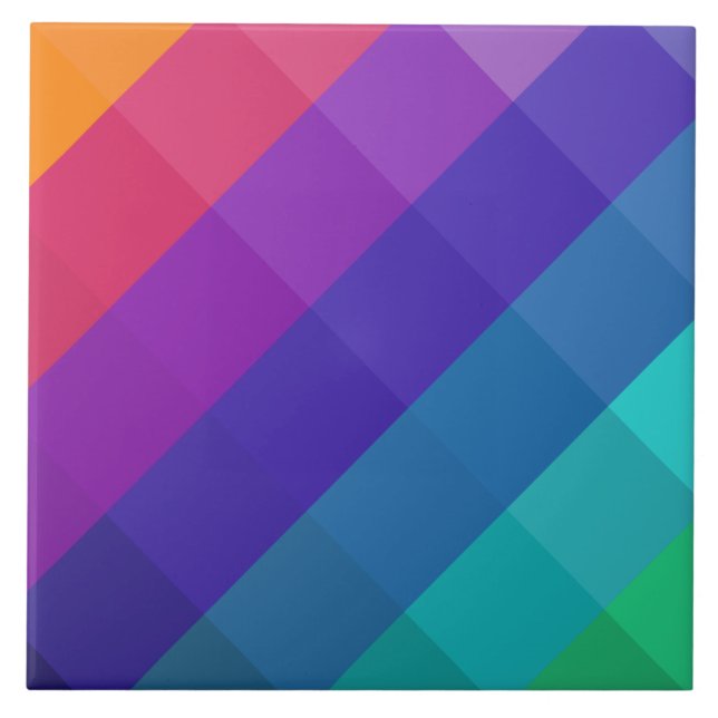 Cubical Colours Ceramic Tile (Front)