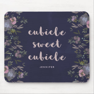 Cubicle Sweet Cubicle Smoky Florals Mouse Pad