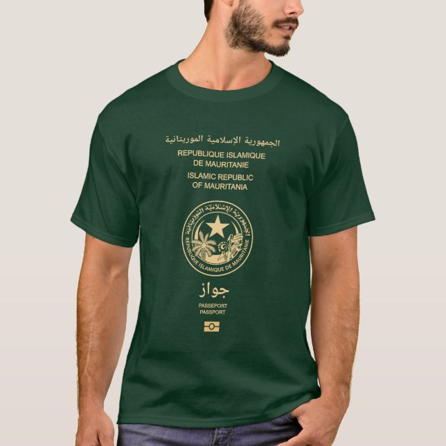 Cubierta del pasaporte de Mauritania T-Shirt (Front)