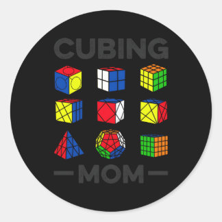 Cubing Mum Speed Cubing Math Classic Round Sticker