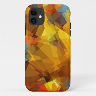 Cubism Abstract Art   Retro Geometric Pattern iPhone 11 Case