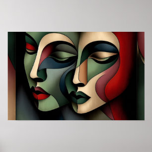  Cubism Abstract Modern Poster 