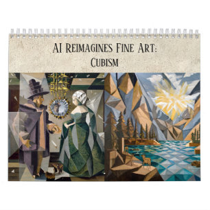 Cubism AI Art Aesthetic - Classic Fine Art Remixed Calendar