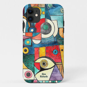 Cubism Design Luggage iPhone 11 Case