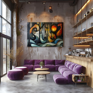 Cubism: Enigmatic Forest Poster