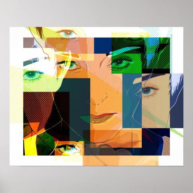Cubism Faces Poster (Front)