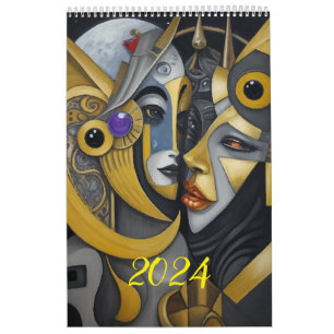 Cubism in the style of Picasso. 2024  Calendar