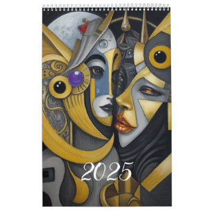 Cubism in the style of Picasso. 2025  Calendar