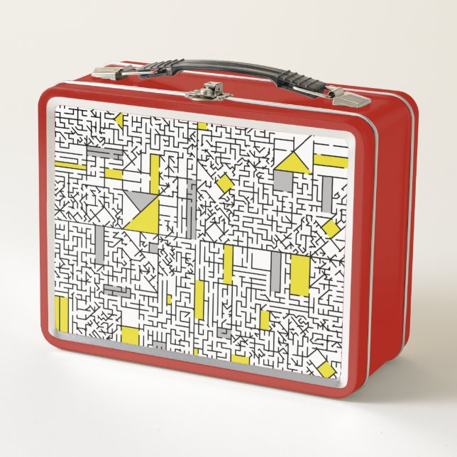 Cubism Maze Metal Lunch Box (Front)