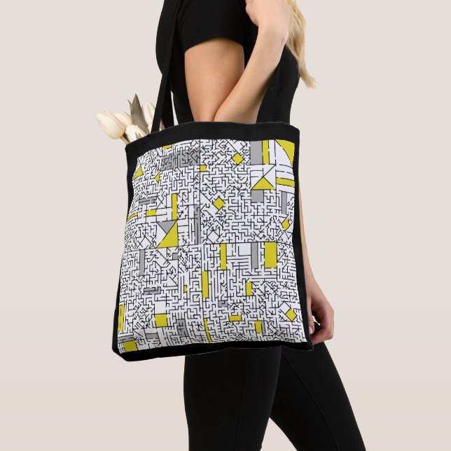 Cubism Maze Tote Bag (Close Up)