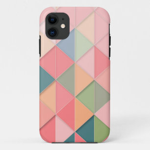 CUBISM pastel Shades GEOMETRIC - ADD MONOGRAM iPhone 11 Case