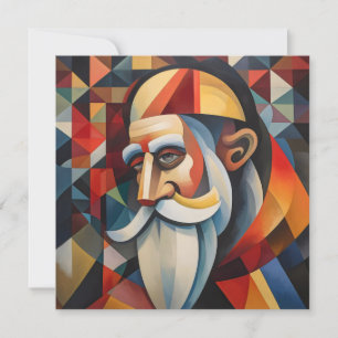 Cubism Santa Claus Holiday Card