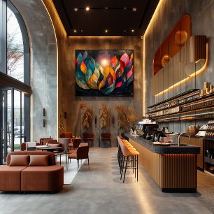 Cubism: Tree in Flames Poster