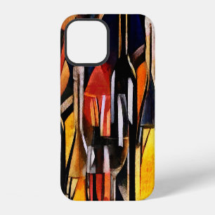 Cubism Wine Themes: Bottles & Grapes iPhone 12 Case