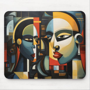Cubism Women Mouse Pad