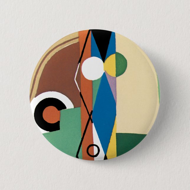 Cubist Abstract 6 Cm Round Badge (Front)