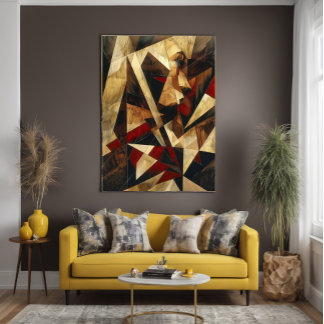 Cubist Abstract Portrait Poster