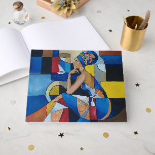 Cubist African Woman Guest Book & Keepsake Journal