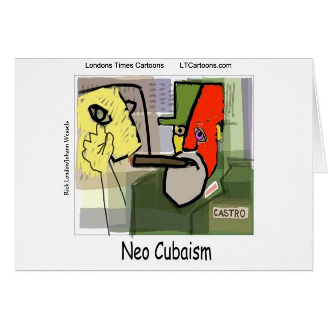 Cubist Castro NeoCubaism Funny (Front Horizontal)