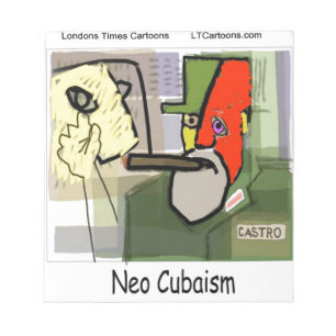 Cubist Castro NeoCubaism Funny Notepad