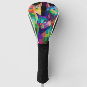 Cubist Cat Sentinels Golf Head Cover