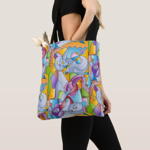 Cubist Cats - The Mininos Tote Bag